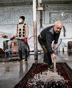 شستشوی سنتی قالی در قالیشویی طرشت